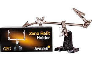 Levenhuk Zeno Refit ZF7 Supporto di Terza Mano Portatile Durevole per Saldatura, Riparazione e Verniciatura, con Bracci Metallici Regolabili a Coccodrillo Girevoli e Base Stabile in Metallo