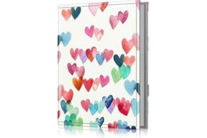 FINTIE Album Photo 10x15cm (4x6 Pouces) – 52 Photos, Mini Album Photo Portefeuille Portable pour Famille, Mariage, Fille/Garçon, Coeurs Pluie