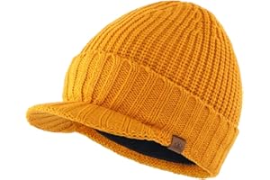 Magracy Męska zimowa dzianinowa czapka z daszkiem outdoorowa gruba czapka beanie