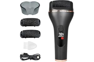 HOMIRTY Lima Eléctrica para Callos Profesional,Eliminación de Callos en Pies Eléctrica,2 Velocidades Ajustables,IPX7 Impermeable,Recargable USB con LED - Para Talones Agrietados,Piel Muerta y Cuidado (Negro)