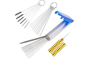 BINPHORM Kit de Nettoyage pour Gicleurs de Carburateur,Outils de Nettoyage de Brosse pour Carburateur Carburateurs Carbon Dirt Jet Remove Cleaner