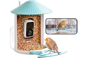 Netvue by Birdfy Comedero Pajaros Inteligente con Cámara, Comedero Pajaros Exterior, Captura Automática de Videos de Aves, Comedero Inteligente para Pájaros con Aplicación