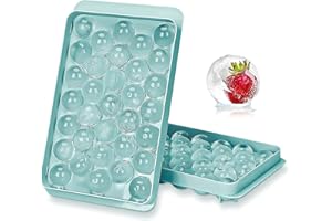 LONNALEE Foremka do kostek lodu, z pokrywką, zajmuje mało miejsca, można układać w stos, certyfikat LFGB i nie zawiera BPA, kwadratowe formy na kostki lodu łatwe wyjmowanie (1 opakowanie, niebieskie)