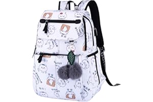 GOHILL Sac a Dos Scolaire College Lycee Fille Ados Sac à Dos Collège École Lycée Ado Cartable Sac a Dos Ecole Daypack USB Port de Charge Sacs Scolaires Grand Sac à Dos Femme Ville Voyage Loisir Collégienne