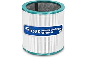 VIOKS Filtro HEPA de repuesto para Dyson 967089-17 968126-03 Pure Cool Link, filtro de aire de repuesto, filtro de aire de carbón activo para TP02 TP03 TP00 AM11 BP01 ventilador torre purificador de