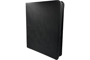 GECO Toploader Binder - Album 9 poches Premium Toploader avec 252 compartiments pour Toploader standard 3''x4'' - Noir