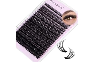 Klusterfransar C Curl Individuella ögonfransar Naturliga 50D-10-18mm Blandade Wispy Lash Clusters Återanvändbara DIY Lash Ext