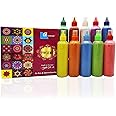 Ascension 10 Rangoli Colour Powder Tube Kit, Diwali Decoration Items Bottles Tools Floor Art Rang Design Creativity for Navratri Pongal Pooja Mandir Decor (Pack of 10 Bottles)