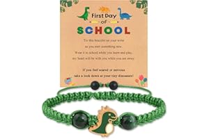 QianSiLi Cute Dinosaur Charm Bracelets For Boys, Son Grandson Daughter Brother Nephew Gifts, Presents For Birthday Christmas Valentines Day Back To School