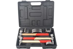 DAYUAN 7Pcs Automotive Craft Panel Beating Kit Panel Beating Hammer and Dolly Set Hammers Set for Car Auto Body Panel Repair
