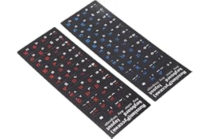 SUNGOOYUE 2Pcs Russian Keyboard Stickers Unique Coating Waterproof Dustproof Russian Alphabet Keyboard Stickers for PC Laptop (1 Blue 1 Red)