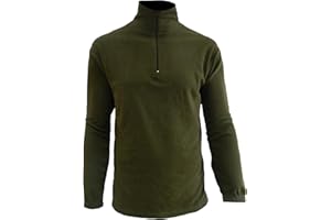 OUTLET MILITARY Maglia in Micro Pile Mezza Zip Verde Militare
