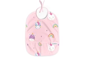 Nombear ® Baberos Bebe Impermeables - Baberos Impermeables para Bebés de 6 a 12 Meses, Babete Impermeável Bebe, Babero para Comida de Bebé, Delantal para Bebé, Paquete de 1
