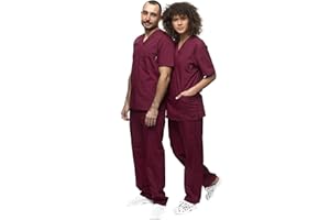 MAZALAT WORK WEAR Mazalat - Set Unisex per Uniforme Medica, con Casacca e Pantaloni, Set di Strofinacci Medici, Abbigliamento da Lavoro