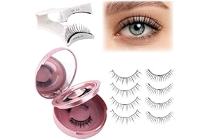 Fadlash Sztuczne Rzęsy Magnetyczne Rzęsy 3D Wielokrotnego Użytku 2 Pary Zestaw Sztuczne Rzęsy Magnetyczne Podwójne Wodoodporne Bez Potrzeby Kleju Z Aplikatorem 079+B01