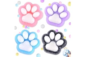 ZTBFHLZQ Jouet à Presser en Forme de Patte de Chat, 4 Pcs Squishy Patte de Chat, Silicone Squeeze Patte de Chat, Jouet Patte de Chat, Jouets Anti-Stress Kawaii, Fidget Toys pour Adultes Et Enfant (B)