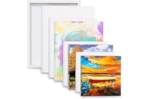 CIRULLI 8 Set Art Tela Bianca Dimensioni Assortite Telaio Arte Barella Acrilico Pittura Ad Olio. Tavola Tela Bianca, per Pittura, 100% Cotone