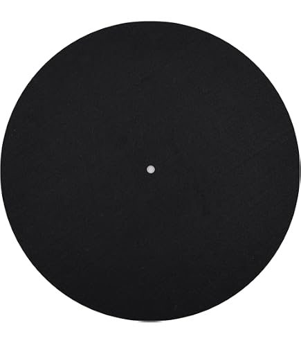 Plattenspieler Filzmatte 30x30 Cm – Rutschfest, Antistatisch, Schwarz, Für Besseren Sound & Schutz
