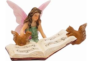 PRETMANNS Fairies for Fairy Gardens – Garden Fairy Ornaments for Garden, Fairy Garden Accessories - Garden Fairy & Animal Friend - Fairy Bonnie & Squirrels, 1 Pcs