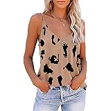 Ladies Tank Tops UK Casual V Neck Stripe Printed Vest Sleeveless Blouses Loose Fit Beach Camisole Tops Holiday Vest