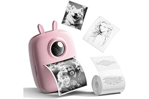 Eastreet Mini Sticker Printer,Mini Thermal Printer,Portable Label Printer, Pocket Printer,Labler Maker, Compatible with Android and ios,Printable Photos, Lists, QR Codes, With 1 Roll Transistor