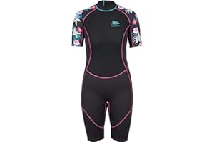 Trespass Combinaison de plongée courte pour femme avec fermeture éclair dans le dos 3 mm
