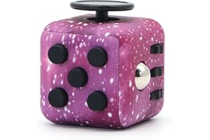 Appash Fidget Cube Stress Anxiety Pressure Relieving Toy Great for Adults and Children[Gift Idea][Relaxing Toy][Stress Reliever][Soft Material] (Starry Purple)