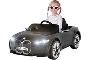 Actionbikes Motors Kinder Elektroauto BMW i4 | 2.4 Ghz Fernbedienung - Lizenziert - Kinderauto elektrisch - Elektrofahrzeuge - Spielzeugauto - Auto für Kinder ab 3 Jahre (BMW i4 Schwarz)