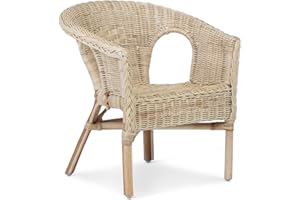 DESSER & CO LTD THE HOME OF RATTAN FURNITURE SINCE 1919 Desser Indoor Kids Wicker Loom Chair in Natural – Fully Assembled Rattan Hand Crafted Cane – Toddlers Infants Children's Chair for Bathroom, Bedroom, Garden – H49.5 x W43 x D37cm, Floor to Seat 29cm