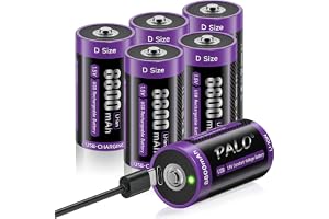 Mspalocell 1,5V batterier D USB-C lithium LR20 batteri 8800mAh snabbladdning typ-C batterier Batteri med laddningskabel, låg