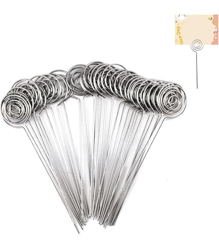 Lot De 20 Porte-cartes En Forme De Cœur Métal - 10 X 3,3 Cm - Pour Photos, Notes, Décorations Mariage, Anniversaire, Fête