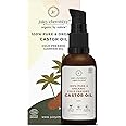 Juicy Chemistry Castor Oil, 30 ml | 100% Pure, Virgin, Cold Pressed & Certified Organic Carrier Oil | Boost Hair Growth for Thicker, Fuller & Stronger Hair | 100% Natural for Eyebrows & Eyelash Growth