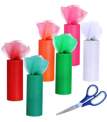 Handi Stitch Tule Stof Rol (2 Pak) – 15 cm x 23 m – Zilveren Glitter Tule Lint Spoel Voor Huwelijk/Verjaardag Feest Decoraties, Tutu Rokje, DIY Kunst, Geschenk Strik en Meer