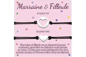 TEMULNEE Marraine 2 3 Filleule Bracelet Cadeau Veux Tu Etre Ma Marraine Demande Cadeaux Deux Trois Filleules et Marraine Bracelets Bapteme Noel Cadeau Anniversaire Bijoux Femme Fille Argent Coeur Original Idee