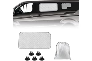 LMYSUFI Pare-Soleil pour Pare-Brise Compatible avec Compatible avec Ford Transit Custom LWB 2012-2025, Pare-Soleil pour Vitres Latérales de Portes Coulissantes