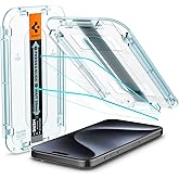 Spigen iPhone 15 Pro ile Uyumlu Kolay Kurulum Cam Ekran Koruyucu GLAS.tR EZ Fit HD (2 Adet) Şeffaf - AGL06892 (Spigen TR Gara