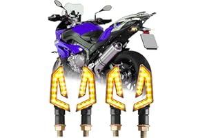 JMTBNO 4pcs Freccia Moto Indicatori di direzione Universali 12V 15 LED per Street Sport Bike Dirt Bike Cruiser Scooter Quad Enduro OffRoad