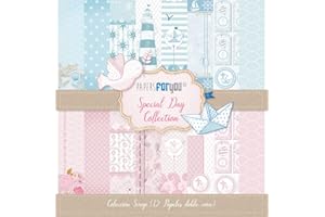 PAPERSFORYOU Papers For You - Kit de Papeles para Scrapbooking y Manualidades | Colección "Special Day" | Incluye 12 Papeles a Doble Cara con Diseños Diferentes | Tamaño 30,48 x 30,48 cm (12" x 12")
