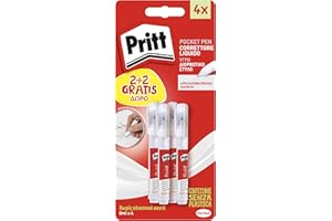 Pritt Correttore Pocket Pen, Correttore Penna, Micropunta Metallica, Massima Precisione, Facile da Erogare, Asciugatura Rapida, 2+2 Penne da 8ml