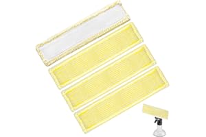 XINSUO Wycieraczka z mikrofibry, 4 sztuki, do czyszczenia okien Kärcher części zamiennych, nakładka na mop z mikrofibry, części zamienne, nadaje się do Karcher WV2 WV5