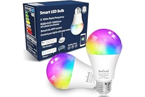 ‎BOXLOOD Boxlood E27 7W Smart Light Bulb, 600LM Replacement 60W Bulb with App Control, LED Dimmable Wifi Lamp Compatible with Alexa Echo, Google Home, Siri, Pack of 2 (without Hub Required)