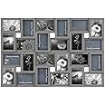 Jerry & Maggie - Photo Frame Gray Classic 22 x 34 Picture Frame Selfie Gallery Collage Collection Wall Hanging For 6x4 Photo - 24 Sockets Union Display Picture Frame Memories - Wall Mounting Design