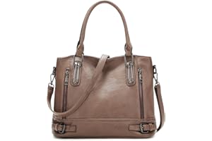 VINBAGGE Torebka damska ze skóry poliuretanowej Hobo torba na ramię o dużej pojemności do pracy na zakupy impreza podróżna