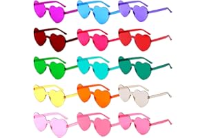 VEVOQIM Herz Sonnenbrille,15 Paar Bunte Herzbrille Partybrille,Sonnenbrillen Herzform Party Hippie Brille Set,Lustige Herzchen Herzsonnenbrille,Heart Shaped Sunglasses Für Kinder und Erwachsene