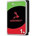 Seagate IronWolf, 1TB, NAS, Internal Hard Drive, CMR 3.5 Inch, SATA, 6GB/s, 5,900 RPM, 64MB Cache, for RAID Network Attached Storage, 3 year Rescue Services (ST1000VN002)