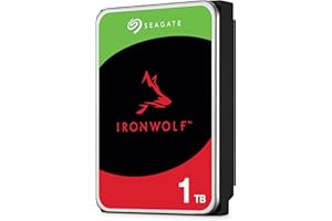 Seagate IronWolf, 1TB, NAS, Internal Hard Drive, CMR 3.5 Inch, SATA, 6GB/s, 5,900 RPM, 64MB Cache, for RAID Network Attached Storage, 3 year Rescue Services (ST1000VN002)