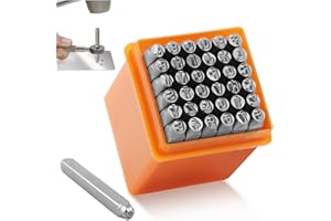 TDUNSYA 37 Pezzi 3mm Punzoni Numeri per Metallo, Punzoni Lettere e Uumeri, Punzoni di Marcatura Alfabeto, Timbri Lettere per Argilla, Lettere A-Z e Numero 0-9 Simboli &, ♡ per Metallo,Plastica,Legno e Pelle