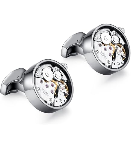 ODETOJOY Boutons De Manchette Carte Du Monde – Design Classique Acier Argenté – Cadeau Homme Élégant