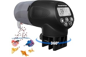 AOYAR Peces Automático Acuario Alimentador Comedero: Grande Pecera Comida Alimentacion Temporizador Dispensador, Pequeno Tortugas & Pez Peixes Alimento Dosificador, para Festivos & Entre Semana