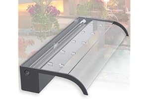 ‎LONGRUNNEW LONGRUNNEW Pond Waterfall Blade Kit, 60cm Acrylic Pool Fountain with Accessories, Width 18cm Curved Outlet Spillway for Garden Patio Pond Decoration